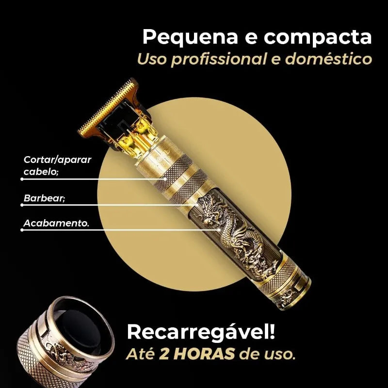 Máquina Profissional Para Cabelo e Barba Recarregável